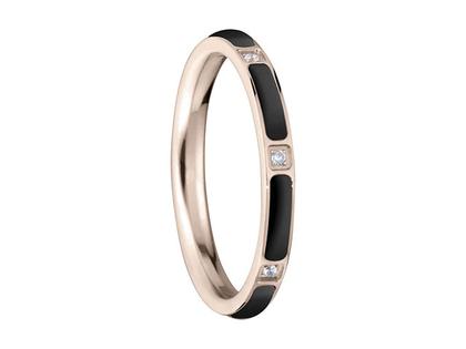 Bering Arctic Symphony Innenring schmal Materialmix Edelstahl IP rosé Keramik – Ringe Ring mit Besatz aus Edelstahl, Keramik und und .