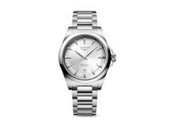 Longines Conquest Automatik Edelstahl 38mm silberfarbenes Zifferblatt Metallband – Herrenuhren Uhr mit Datum aus Edelstahl. Das Gehäuse ist rund und silber. Das Edelstahlarmband ist silber. Das Zifferblatt ist ein Index in silber.