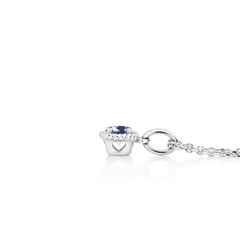 Capolavoro Amore Mio Collier Weißgold mit Saphir blau – Halsschmuck Collier aus 750 Weißgold. – Ansicht 2