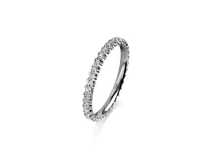 Meister Memoirering Weißgold mit Brillanten 0,560ct vollausgefasst – Ringe Ring mit Besatz in silber und aus 750 Weißgold.