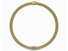 Fope Panorama Collier  mit 9 Ronden Gelbgold mit Brillanten – Halsschmuck Collier aus 750 Gelbgold. – Ansicht 2