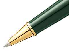 Montblanc The Origin Collection Doué Classique Rollerball dunkelgrünes Edelharz vergoldet – Schreibgeräte Rollerball in grün und aus Edelharz und vergoldet. – Ansicht 2