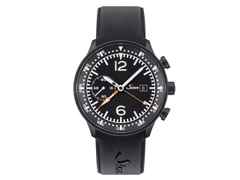 Sinn Spezialuhren 717 Bordchronograph Automatik Edelstahl 45mm schwarzes Zifferblatt schwarzes Silikonband – Herrenuhren Chronograph aus Edelstahl. Das Gehäuse ist rund und schwarz. Das Kautschuk / Kunststoff / Silikon Armband ist schwarz. Das Zifferblatt ist arabisch Index und schwarz.