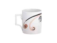 Meissen MUG Henkelbecher Juwelier Roller Art Edition "Dagmar Zemke, Lunar" – Porzellanwaren Tafelporzellan in weiß und aus Porzellan und vergoldet. – Ansicht 3