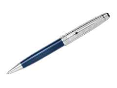 Montblanc Around the World in 80 Days Doué Classique Kugelschreiber blau – Schreibgeräte Kugelschreiber aus Edelharz und und platiniert.