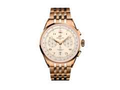 Breitling Premier B01 Chronograph 42 Automatik Rotgold beiges Zifferblatt Rotgoldband – Herrenuhren Chronograph aus 750 Rotgold. Das Gehäuse ist rund und roségold. Das Goldarmband ist roségold. Das Zifferblatt ist arabisch und beige.