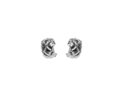 Ehinger Schwarz Creolen Silber rhodiniert – Ohrschmuck Ohrstecker aus 750 Gelbgold, 925 Silber und und .