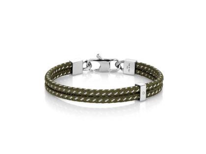 Nomination Tribe Armband olive weiß – Armschmuck Armband aus Edelstahl.