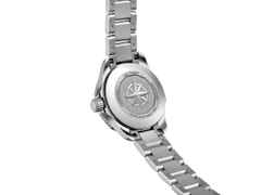 TAG Heuer Aquaracer Professional 200 Date Automatik Edelstahl 30mm schwarzes Zifferblatt Metallband – Damenuhren Uhr mit Datum aus Edelstahl. Das Gehäuse ist rund und silber. Das Edelstahlarmband ist silber. Das Zifferblatt ist ein Index in schwarz. – Ansicht 2