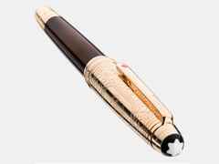Montblanc Around the World in 80 Days Doué Classique Füllfederhalter dunkelgrau – Schreibgeräte Füllfederhalter in grau und aus Edelharz, Metall, platiniert und vergoldet. – Ansicht 3