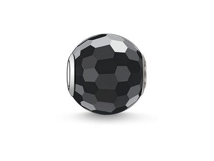 Thomas Sabo Karma K0003 Bead Obsidan schwarz facettiert – Anhänger Anhänger ohne Besatz aus 925 Silber.