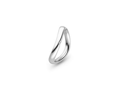 Schaffrath La Luna Ring Weißgold schmal mit Brillant 0,015ct – Ringe Ring mit Besatz in silber und aus 750 Weißgold.