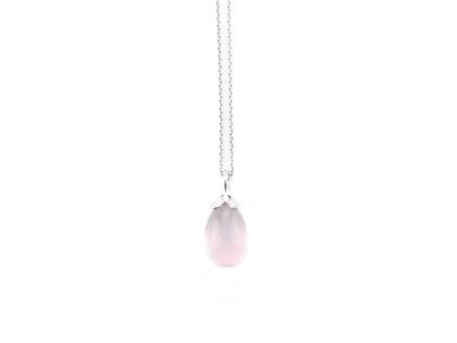 Capolavoro Anhänger "Dei Fiori" Weißgold mit Rosenquarz Cabochon 9,15ct – Anhänger Anhänger mit Besatz aus 750 Weißgold.