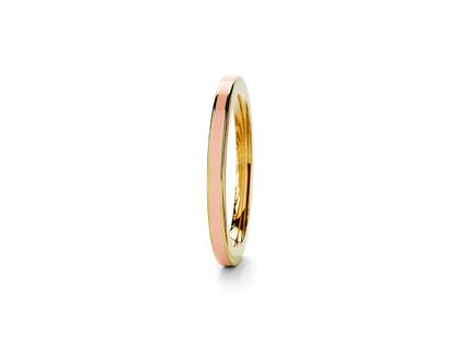 Niessing Setario Line Ring Classic Yellow mit rosa Emaille – Ringe Ring in gelbgold und aus 750 Gelbgold.