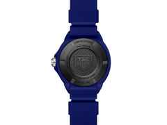 TAG Heuer Formula 1 Solargraph Quarz Kunststoff 38mm weißes Zifferblatt blaues Kautschukband – Herrenuhren Uhr mit Datum aus Edelstahl und Kunststoff. Das Gehäuse ist rund und schwarz. Das Kautschuk / Kunststoff / Silikon Armband ist blau. Das Zifferblatt ist ein Index in weiß. – Ansicht 2