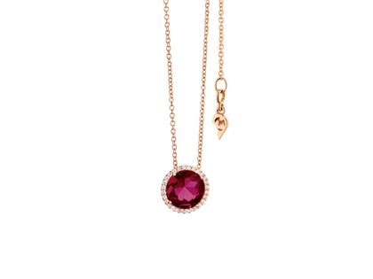 Capolavoro Espressivo Anhänger Roségold mit Rubelith und Brillanten 0,100ct – Anhänger Anhänger mit Besatz aus 750 Rotgold.