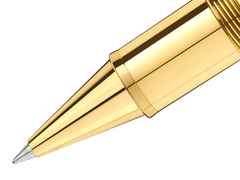 Montblanc The Origin Collection Solitaire LeGrand Rollerball korallfarbenes Edelharz vergoldet – Schreibgeräte Rollerball in rot und aus Edelharz und vergoldet. – Ansicht 2