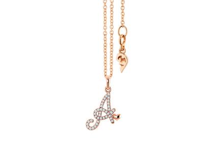 Capolavoro Poesia Anhänger Buchstabe Rotgold mit Brillanten 0,160ct – Anhänger Anhänger mit Besatz aus 750 Rotgold. – Ansicht 2