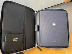 Montblanc Meisterstück Leder Notizbuch A5 schwarz – Büroaccessoires Sonstige Accessoires aus Leder, Sonstiges und und . – Ansicht 3