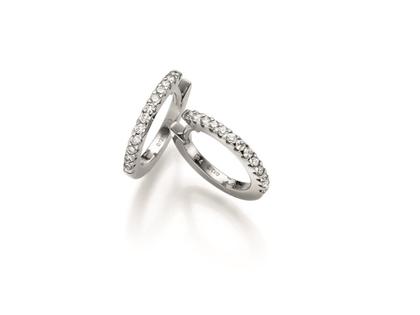 N1 Diamonds Creolen Weißgold 750/- 0,25ct – Ohrschmuck Creolen aus 750 Weißgold.