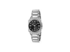 Gucci G-Flat Quarz Edelstahl 24mm schwarzes Zifferblatt mit Diamanten Metallband YA166507 – Damenuhren Uhr ohne Datum aus Edelstahl. Das Gehäuse ist rechteckig und silber. Das Edelstahlarmband ist silber. Das Zifferblatt ist römisch Index und schwarz.