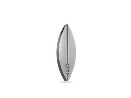 TitanFactory Navette Anhänger mit Brillant – Anhänger Anhänger mit Besatz aus Titan.