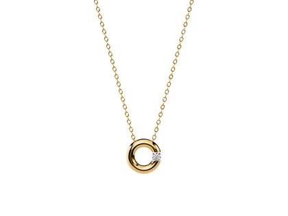 Halsschmuck Kette mit Anhänger aus 750 Gelbgold.