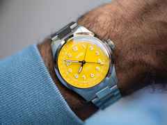 Oris Big Crown Pointer Date Automatik Edelstahl 40mm gelbes Zifferblatt Metallband – Herrenuhren Uhr mit Datum aus Edelstahl. Das Gehäuse ist rund und silber. Das Edelstahlarmband ist silber. Das Zifferblatt ist arabisch und gelb. – Ansicht 10