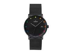 Junghans FORM Quarz Edelstahl Schwarz-PVD 39mm schwarzes Zifferblatt Metallband – Herrenuhren Uhr mit Datum aus Edelstahl und PVD beschichtet. Das Gehäuse ist rund und schwarz. Das Edelstahlarmband ist schwarz. Das Zifferblatt ist ein Index in schwarz.