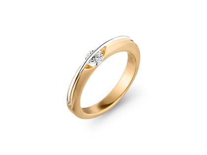 Schaffrath Liberte Arcana Damenring L1029 Gelbgold Brillant 0,40 – Ringe Ring mit Besatz aus 750 Gelbgold, 800 Platin und und .
