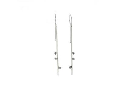 Henrich & Denzel Tau Ohrhänger Platin mit Brillanten 0,120ct – Ohrschmuck Ohrhänger aus 950 Platin.