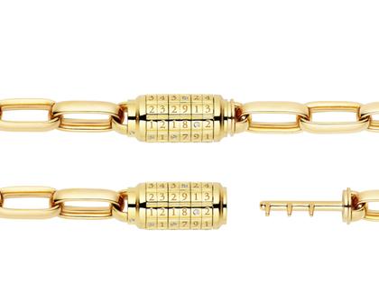 Capolavoro Love Lock 02 Armband Gelbgold 17cm mit Brillanten 0,033ct – Armschmuck Armband aus 750 Gelbgold. – Ansicht 3