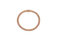 Fope Eka Flex'It  Armband   schmal Roségold 1 Ronde mit Brillant 0,01ct M flexibel – Armschmuck Armband aus 750 Rotgold. – Ansicht 3
