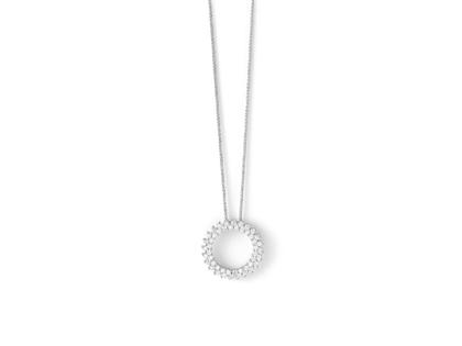 Silhouette Schmuck Tennis Flex Collier 42cm Weißgold mit Brillanten 1,20ct – Halsschmuck Collierkette aus 750 Weißgold.