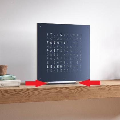 Qlocktwo Earth 45 STAND BLACK Edelstahl mit schwarzer Halterung – Weitere Accessoires Sonstige Accessoires in silber und aus Edelstahl und Kunststoff. – Ansicht 3