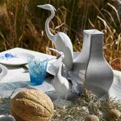 Meissen Figur Pelikan weiß – Porzellanwaren Porzellandekoration in weiß und aus Porzellan. – Ansicht 3