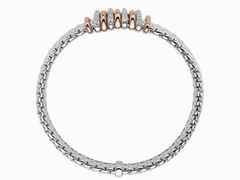 Fope Panorama Armband  mit 9 Ronden  Weißgold mit Brillanten – Armschmuck Armband aus 750 Weißgold. – Ansicht 2