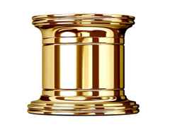 El Casco Klammerspender aus Messing vergoldet – Büroaccessoires Klammerspender in gelbgold und aus Messing.
