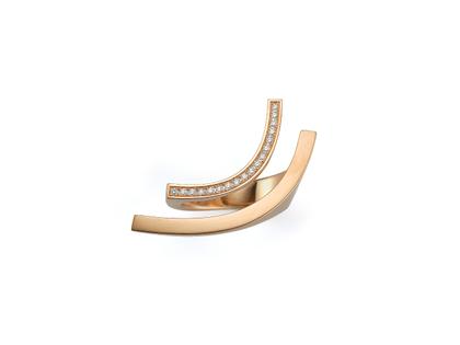 Angela Hübel Balance Ring Roségold mit Brillanten 0,200ct – Ringe Ring mit Besatz in roségold und aus 750 Rotgold.