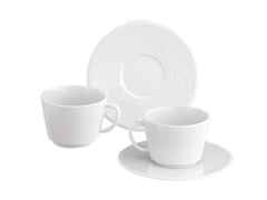 Meissen Cappuccinotassen Set "Vitruv Graphic" – Porzellanwaren Tafelporzellan in weiß und aus Porzellan.