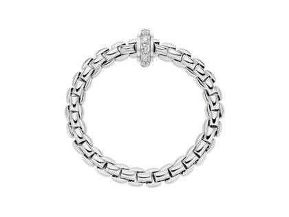 Fope Eka Flex'It   Armband breit Weißgold 1 Ronde mit Brillanten 2,20ct M flexibel – Armschmuck Armband aus 750 Weißgold. – Ansicht 2