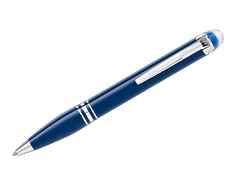 Montblanc StarWalker Blue Planet Precious Resin Kugelschreiber blaues Edelharz platiniert – Schreibgeräte Kugelschreiber in blau und aus Edelharz, Metall und platiniert.