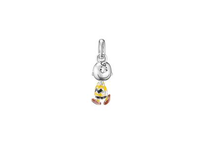 Thomas Sabo Peanuts Charm Connect Anhänger Charlie Brown Silber – Anhänger Anhänger ohne Besatz aus 925 Silber, Emaille und und .