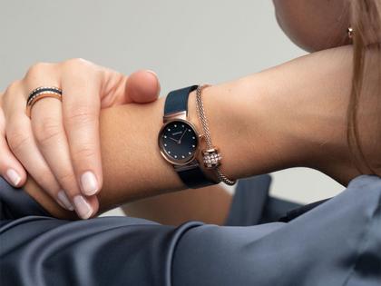 Bering Arctic Symphony Anhänger Edelstahl rosegold Lykke 3 – Anhänger Anhänger mit Besatz aus Edelstahl, PVD beschichtet und und . – Ansicht 2
