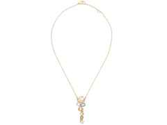 Nanis Ipanema Collier Gelbgold Rutilquarz hell und dunkel – Halsschmuck Collier aus 750 Gelbgold, 750 Weißgold und und . – Ansicht 2