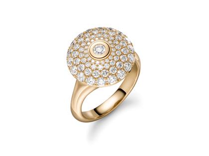 Schaffrath 360° - Three Sixty Ring Gelbgold mit Brillanten Paveé – Ringe Ring mit Besatz aus 750 Gelbgold.