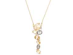 Nanis Ipanema Collier Gelbgold Rutilquarz hell und dunkel – Halsschmuck Collier aus 750 Gelbgold, 750 Weißgold und und .