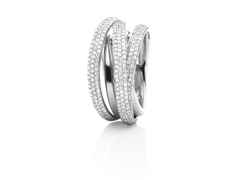 Capolavoro Cielo Ring Weißgold mit Brillanten pavé gefasst – Ringe Ring mit Besatz aus 750 Weißgold.