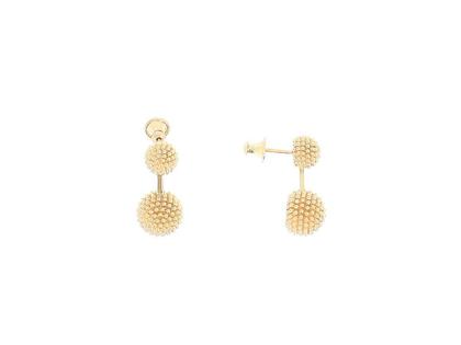 Pesavento Pixel Ohrstecker Silber gelbvergoldet – Ohrschmuck Ohrstecker aus 750 Gelbgold, 925 Silber und und .