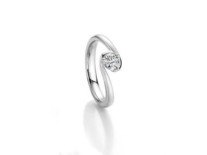 N1 Diamonds Verlobungsring Weißgold Brillant – Ringe Ring mit Besatz aus 750 Weißgold.